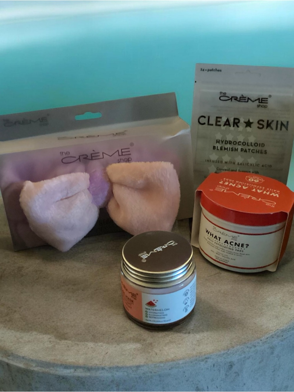 Acne Set Spa Headband, Expoliating Pads, Watermelon Mask , Blemish Patches 💗